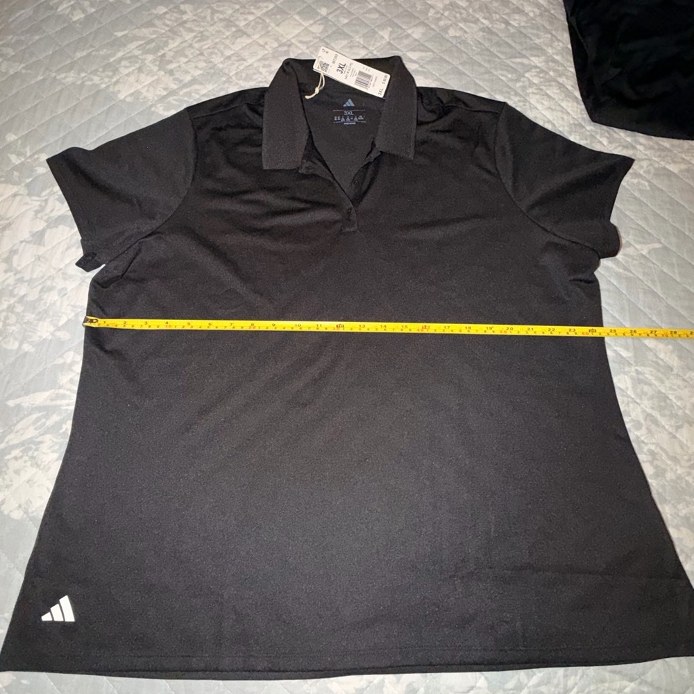 adidas Black Short Sleeve Polo